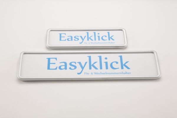 Easyklick Nummernrahmen Chrom matt langformat Set