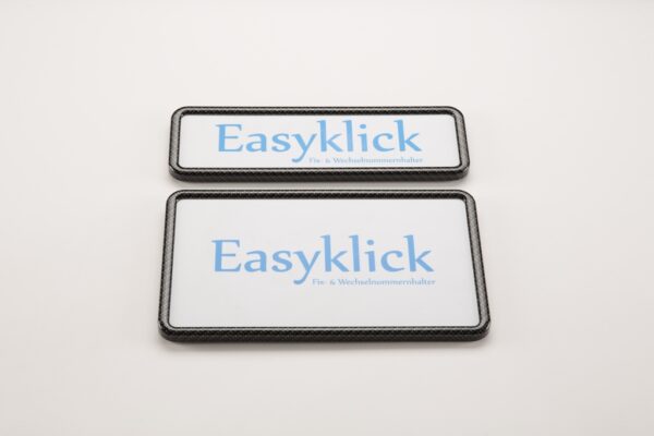 Easyklick Nummernrahmen Carbon-schwarz hochformat Set