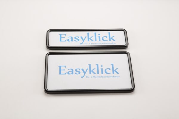 Easyklick Nummernrahmen Schwarz hochformat Set