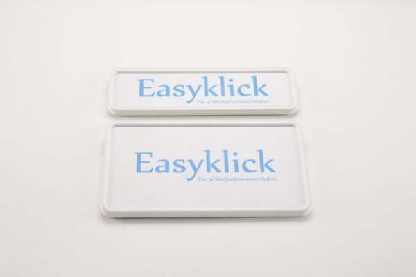 Easyklick Nummernrahmen Carbon-weiss hochformat Set