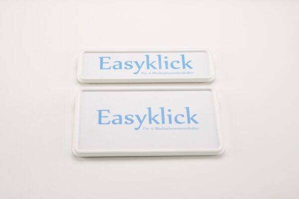 Easyklick Nummernrahmen Weiss hochformat Set