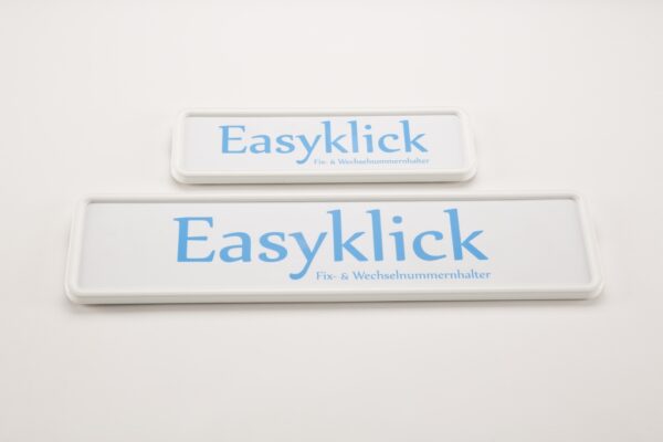 Easyklick Nummernrahmen Weiss langformat Set