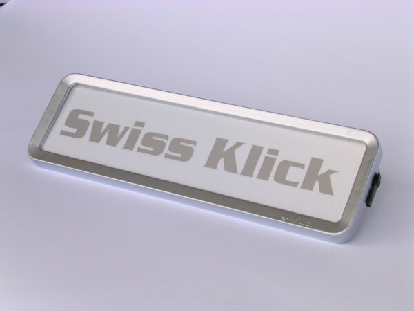 Swiss Klick Nummernrahmen Chrom matt langformat Set - Image 2