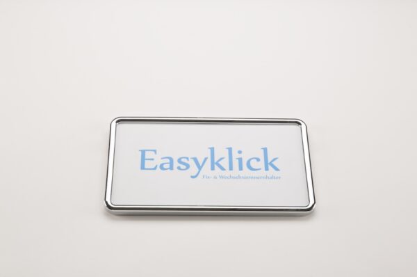 Easyklick Nummernrahmen Chrom glanz hochformat hinten