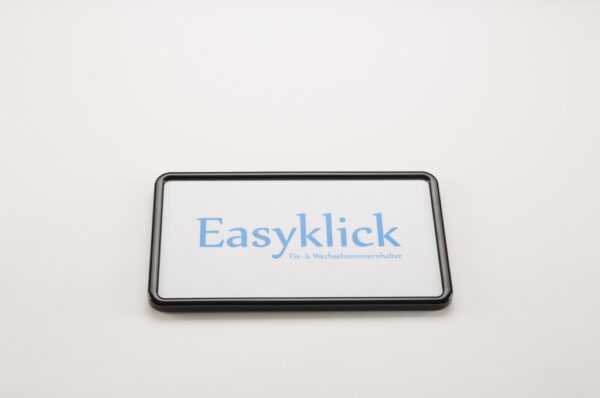 Easyklick Nummernrahmen Schwarz hochformat hinten