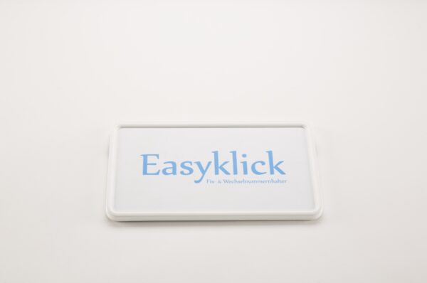 Easyklick Nummernrahmen Weiss hochformat hinten