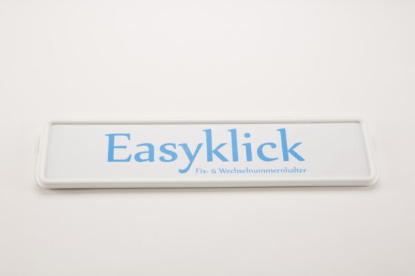 Easyklick Nummernrahmen Weiss langformat hinten