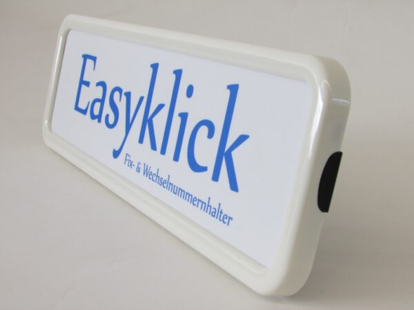 Easyklick Nummernrahmen Weiss langformat hinten - Image 2